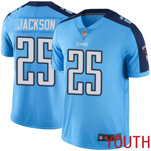 Tennessee Titans Limited Light Blue Youth Adoree Jackson Jersey NFL Football 25 Rush Vapor Untouchable